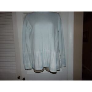 Wonderly aqua tie dye waffle knit mock neck open back top S NWT $40 100% cotton